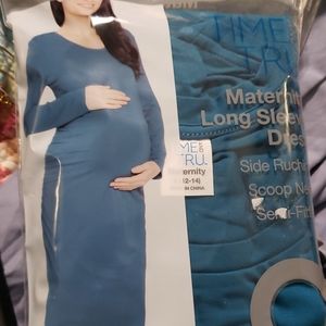 TIME AND TRU Long Sleeve Maternity Dress